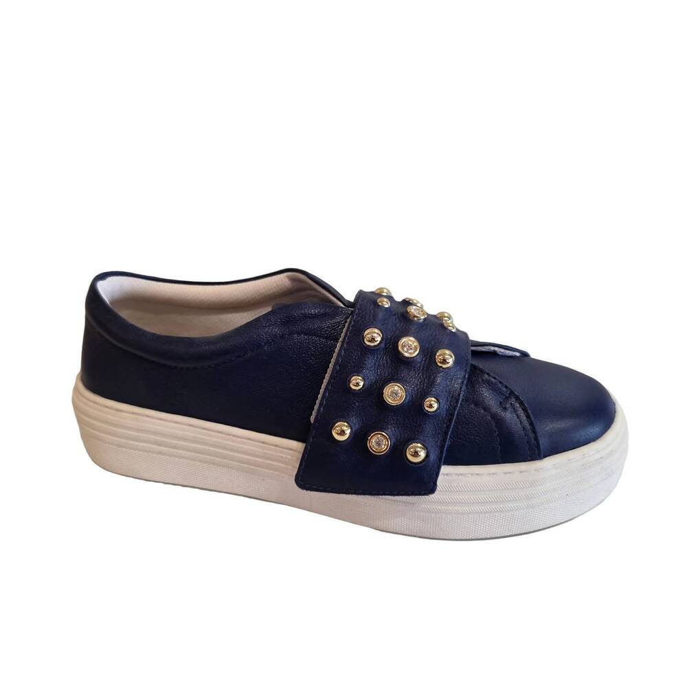 NEW VEROFATTO women's couro viena sneaker in navy